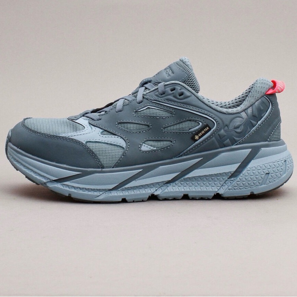 NWT Hoka Clifton Leather Gore-Tex Waterproof Unisex Goblin Stone Blue GBSB shoes